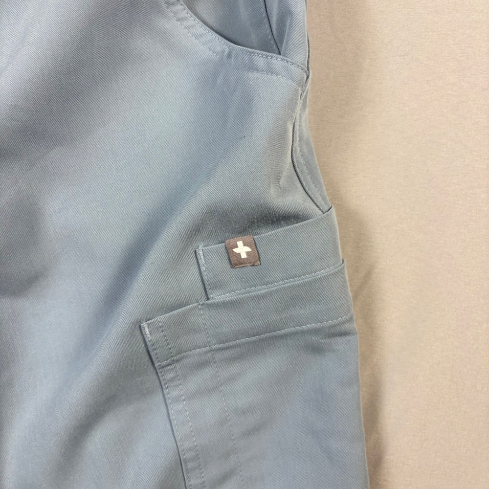 FIGS Yola High Rise Slim Scrub Pants Small Blue Gray - Picture 7 of 9